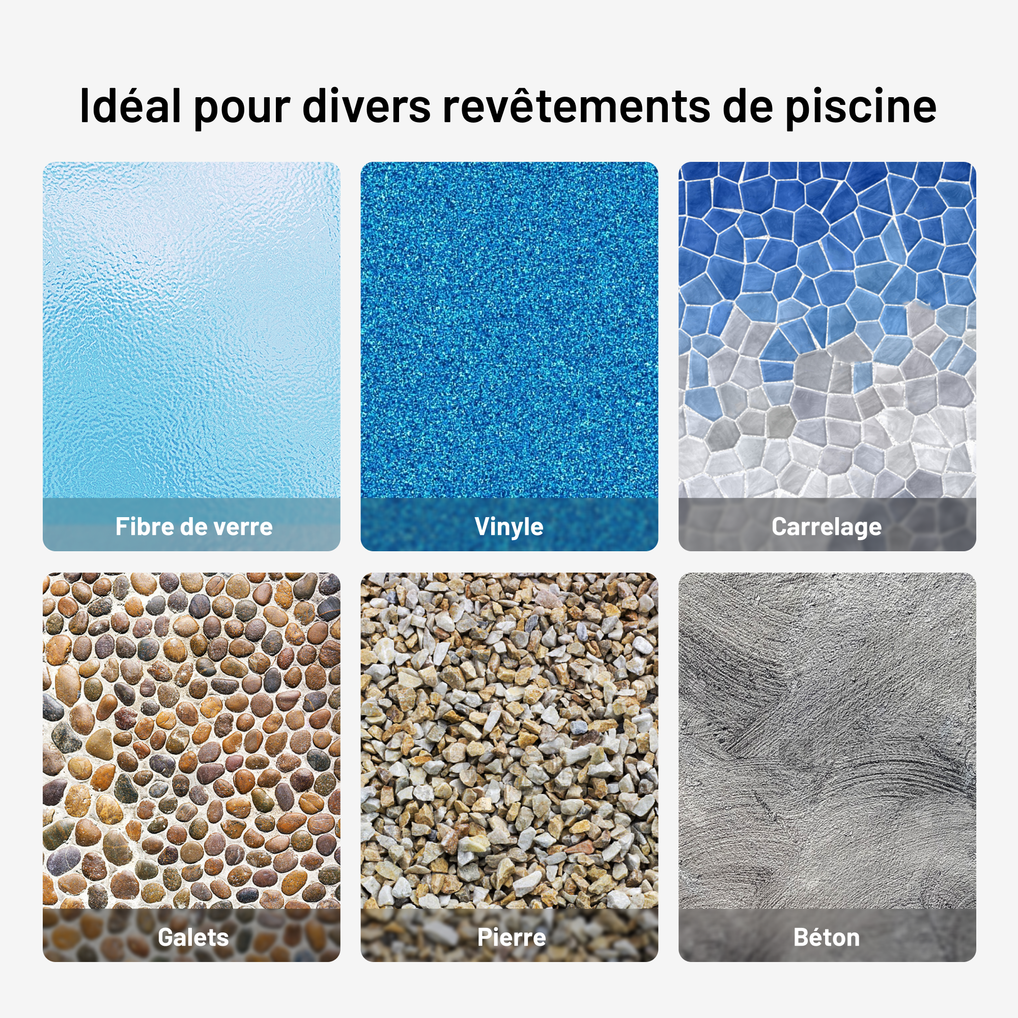 Piscines dans différentes conditions